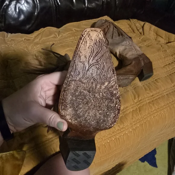 Tony Lama Fringe Cowboy Boots 9.5 - Picture 4 of 16